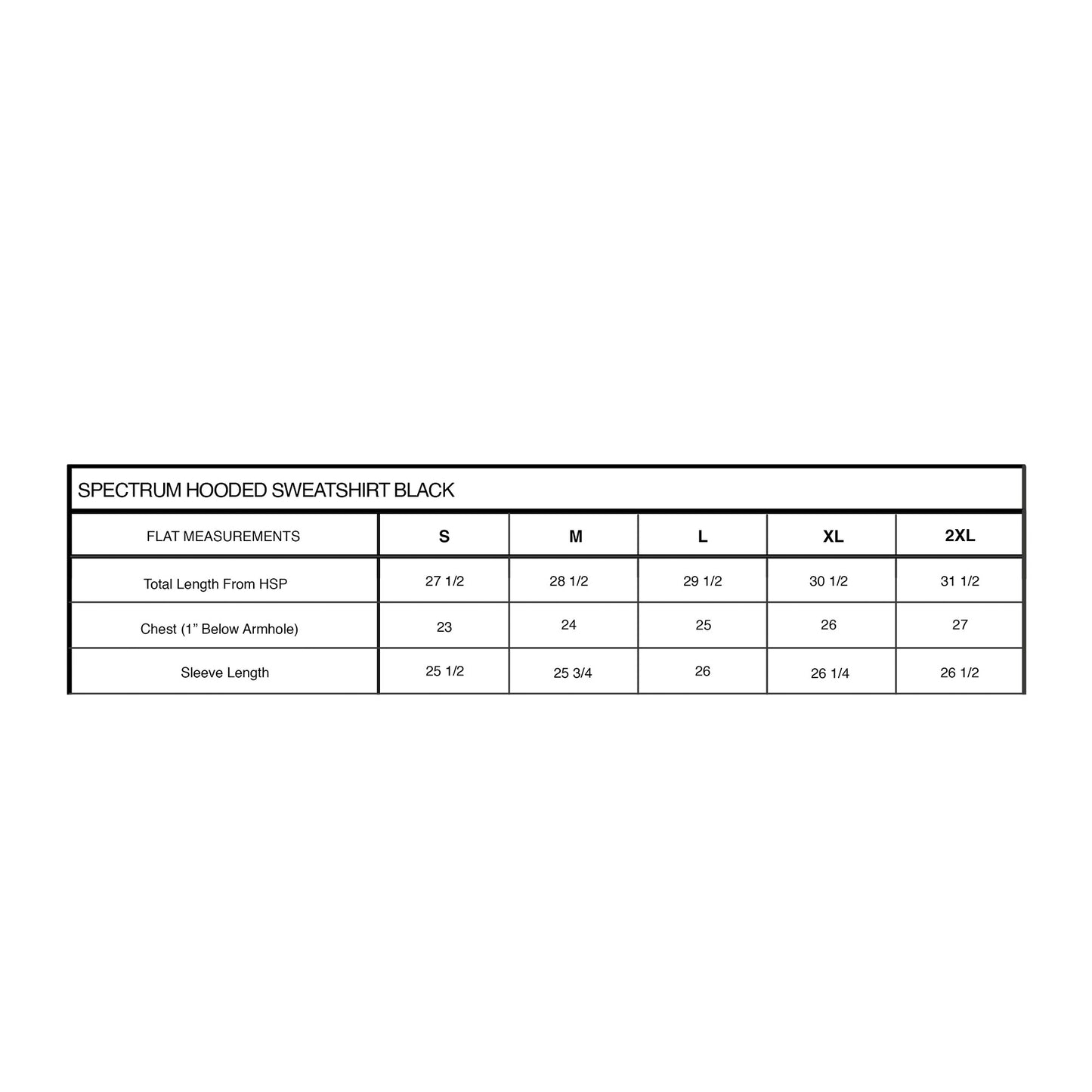 SPECTRUM HOODED SWEATSHIRT BLACK