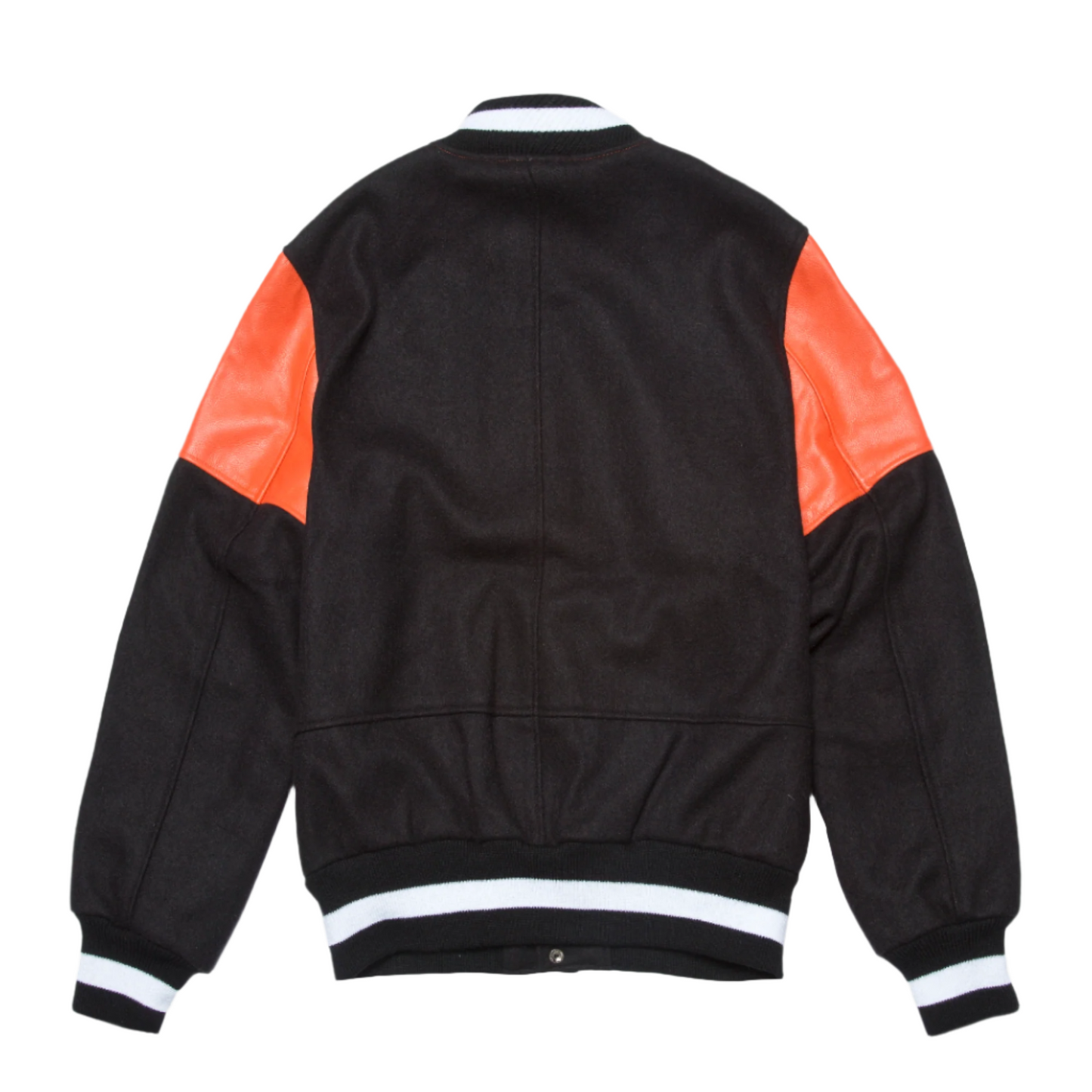 BLACK SCALE X GOLDEN BEAR VARSITY JACKET BLACK/ORANGE/GREY