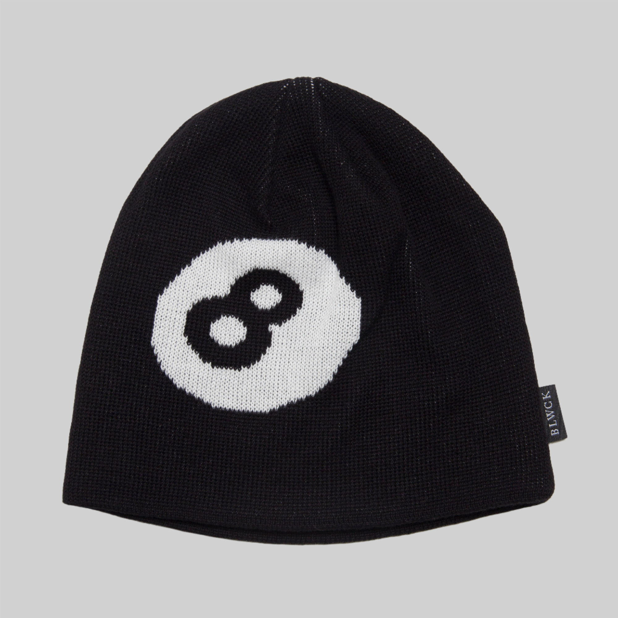 Black beanie hat with ball shop