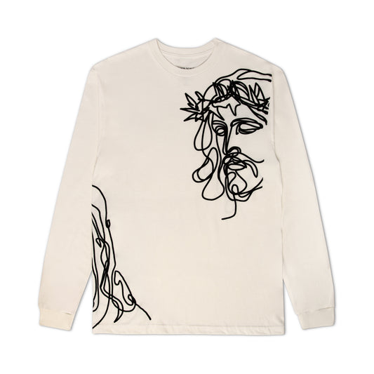 HOLY SPIRIT OVERSIZE C/S L/S TEE OFF WHITE