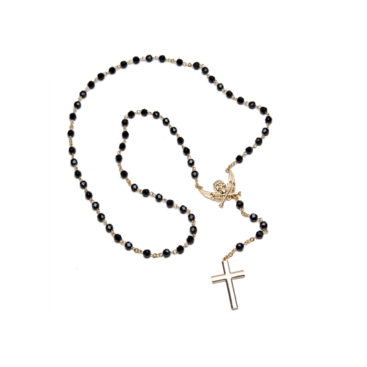 ANGEL OF DEATH ROSARY NECKLACE GOLD