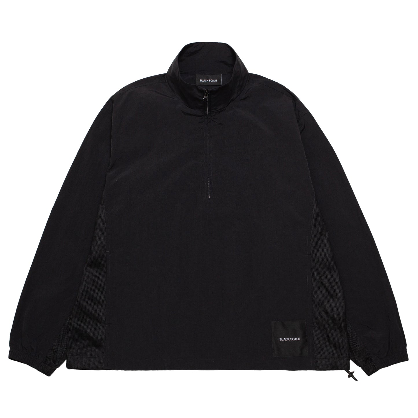 MESH PANELED ANORAK BLACK