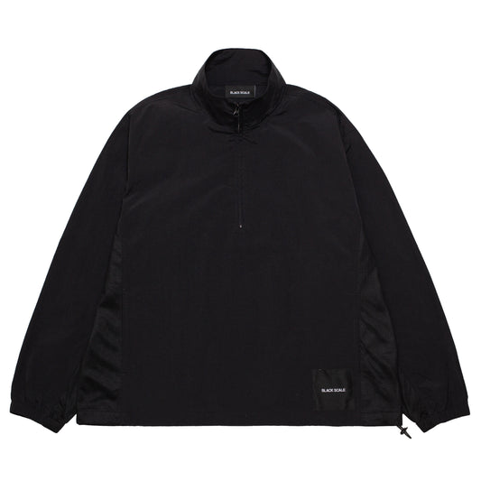 MESH PANELED ANORAK BLACK