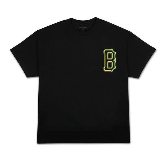 B LOGO NEON S/S TEE BLACK / GREEN