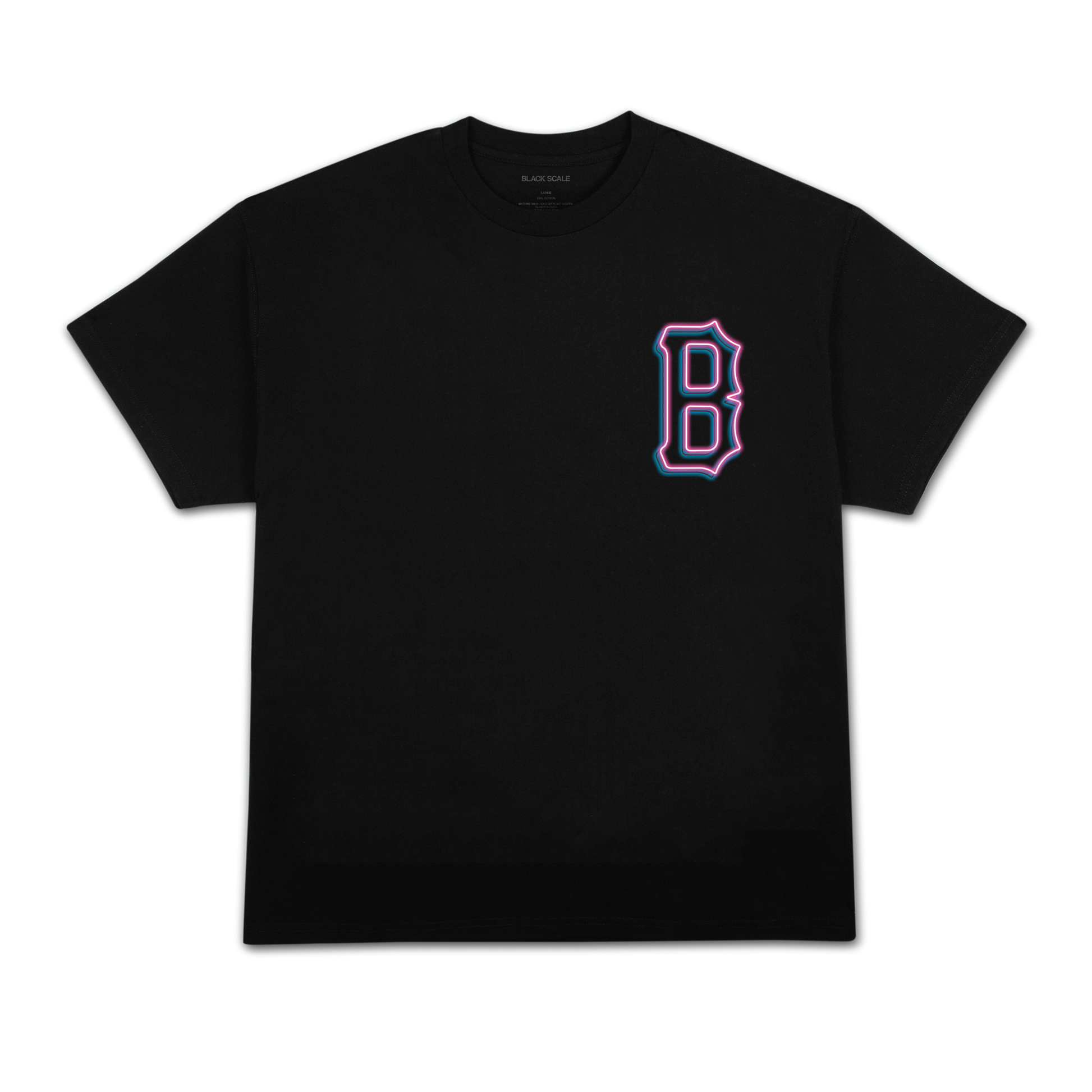 B LOGO NEON S/S TEE BLACK / PURPLE