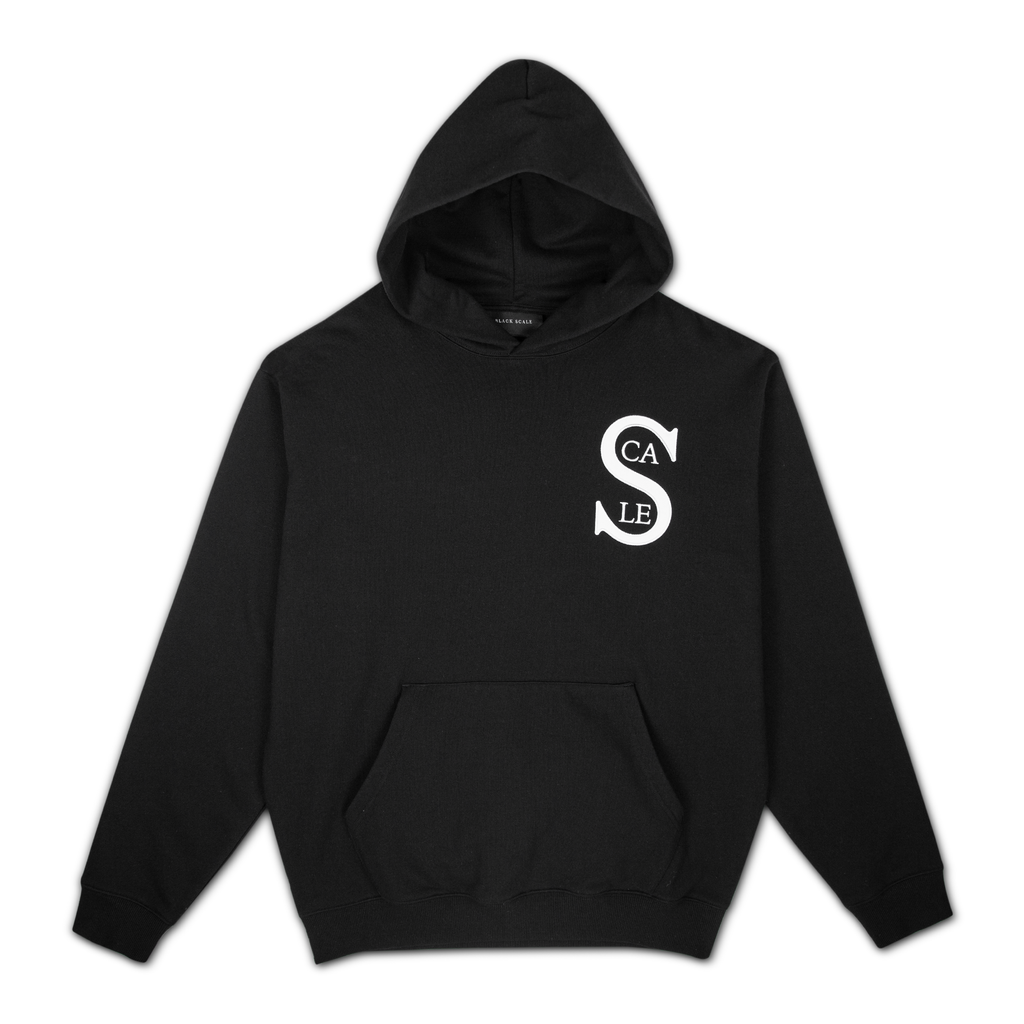 Black top scale hoodie