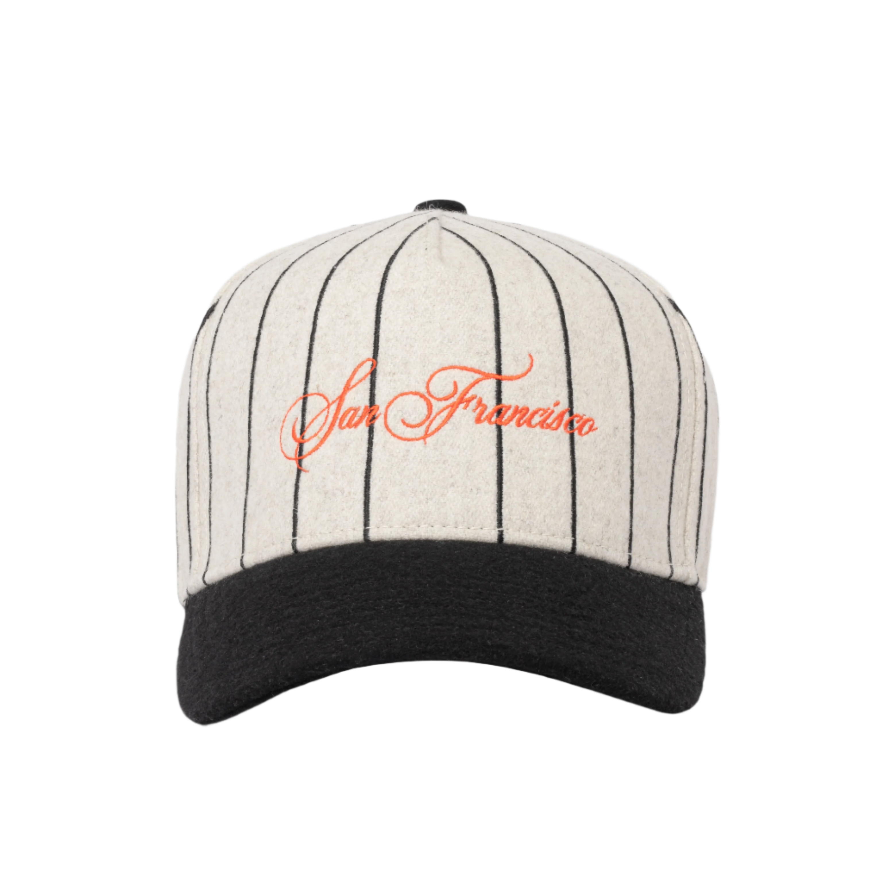 SF SCRIPT WOOL 5-PANEL PINSTRIPE – Black Scale