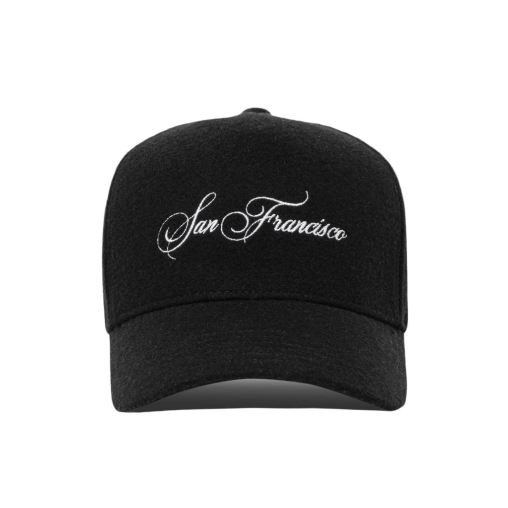 SF SCRIPT WOOL 5-PANEL BLACK