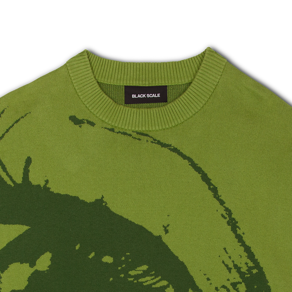 OUT OF SIGHT JACQUARD SWEATER WASABI