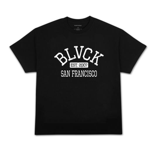 BS SF QS COLLEGIATE S/S TEE BLACK