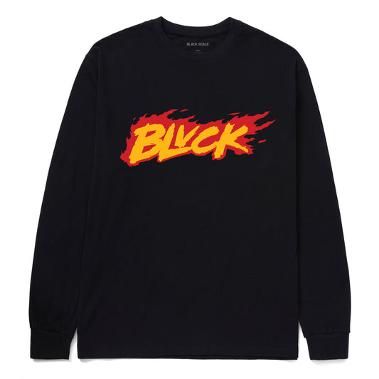 BLVCK FLAME L/S TEE BLACK