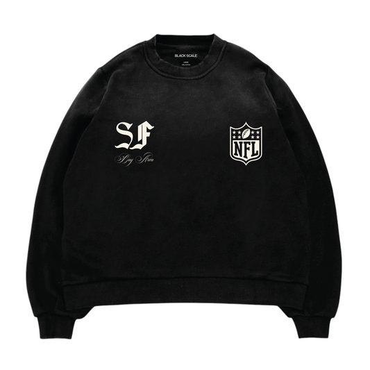 BLACK SCALE X NFL ORIGINS "GOLDEN GATE" CREWNECK SWEATER
