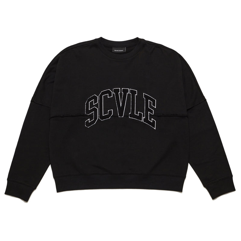LOST X FOUND PANELED CREWNECK SWEATER
