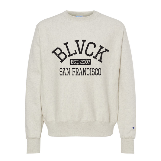 BS SF QS COLLEGIATE CHAMPION CREWNECK SILVER HEATHER