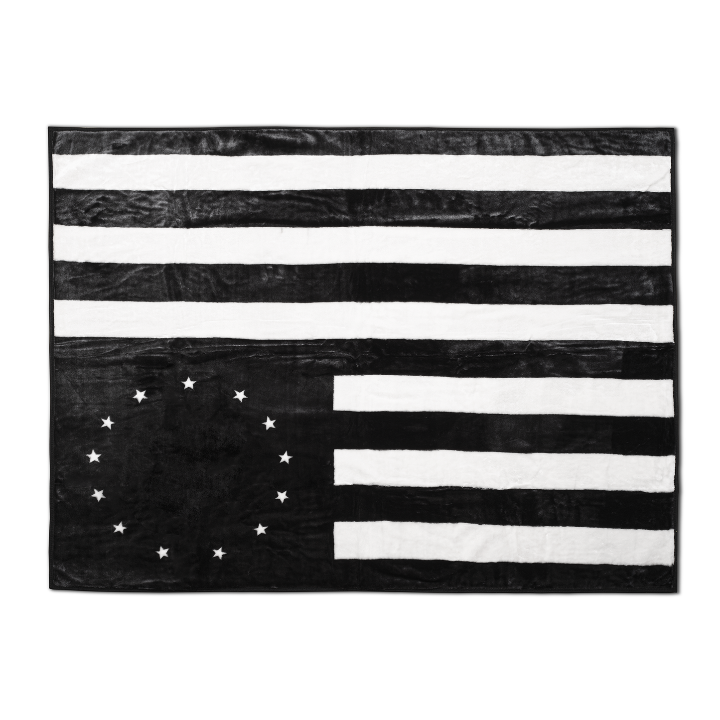 REBEL FLAG BLANKET BLACK/WHITE