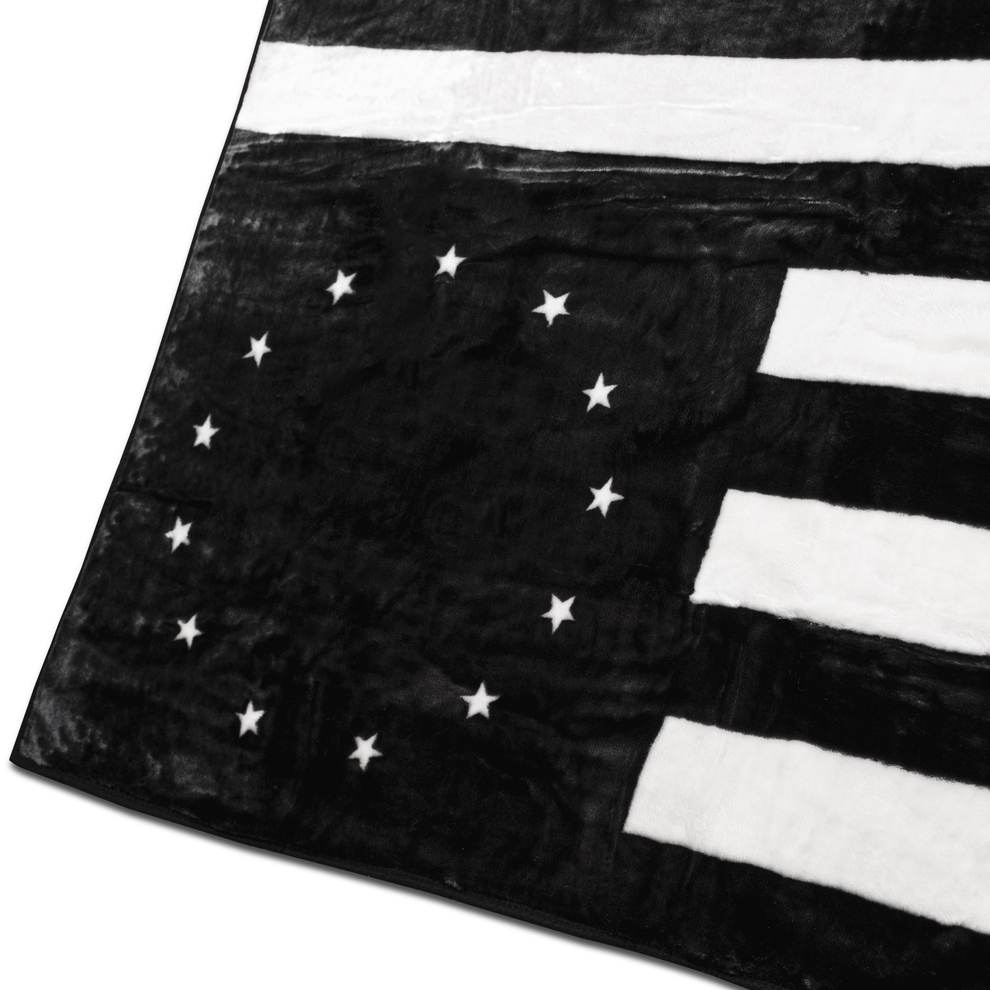 REBEL FLAG BLANKET BLACK/WHITE