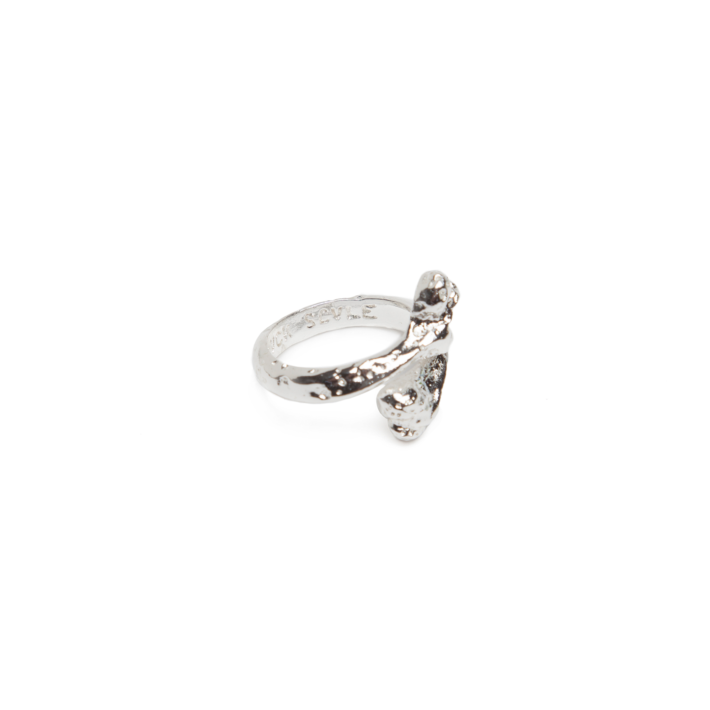 BONE RING SILVER