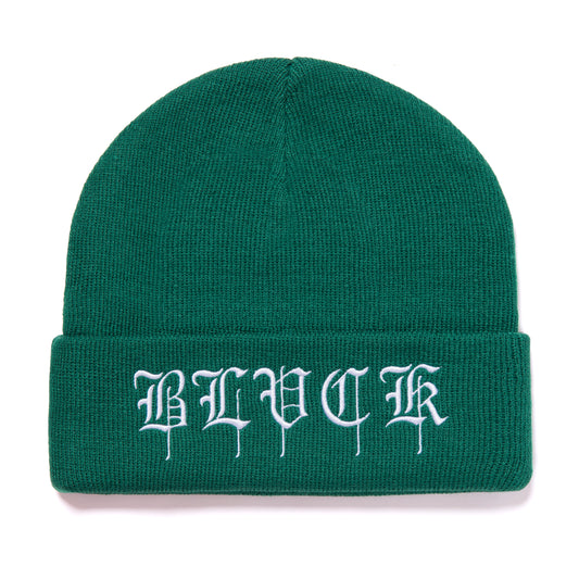 OLD ENGLISH DRIP BEANIE GREEN