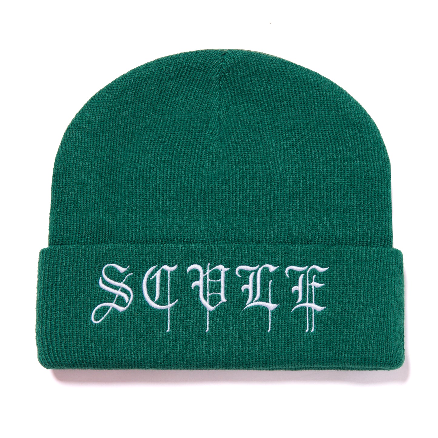 OLD ENGLISH DRIP BEANIE GREEN