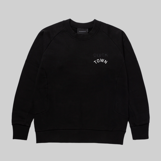 BLVCK TOWN CREWNECK SWEATSHIRT BLACK