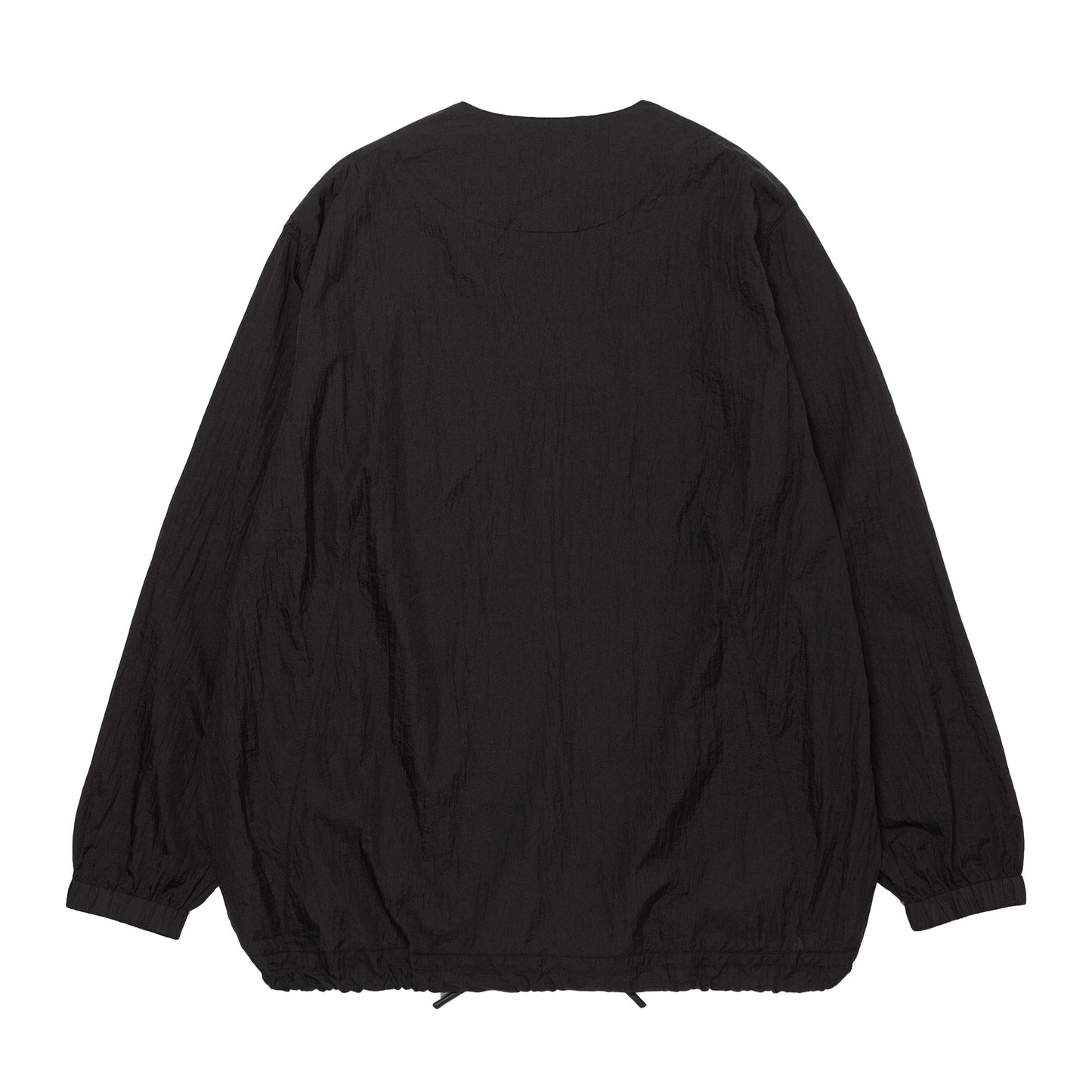 LIGHTWEIGHT NYLON PULLOVER CREWNECK BLACK