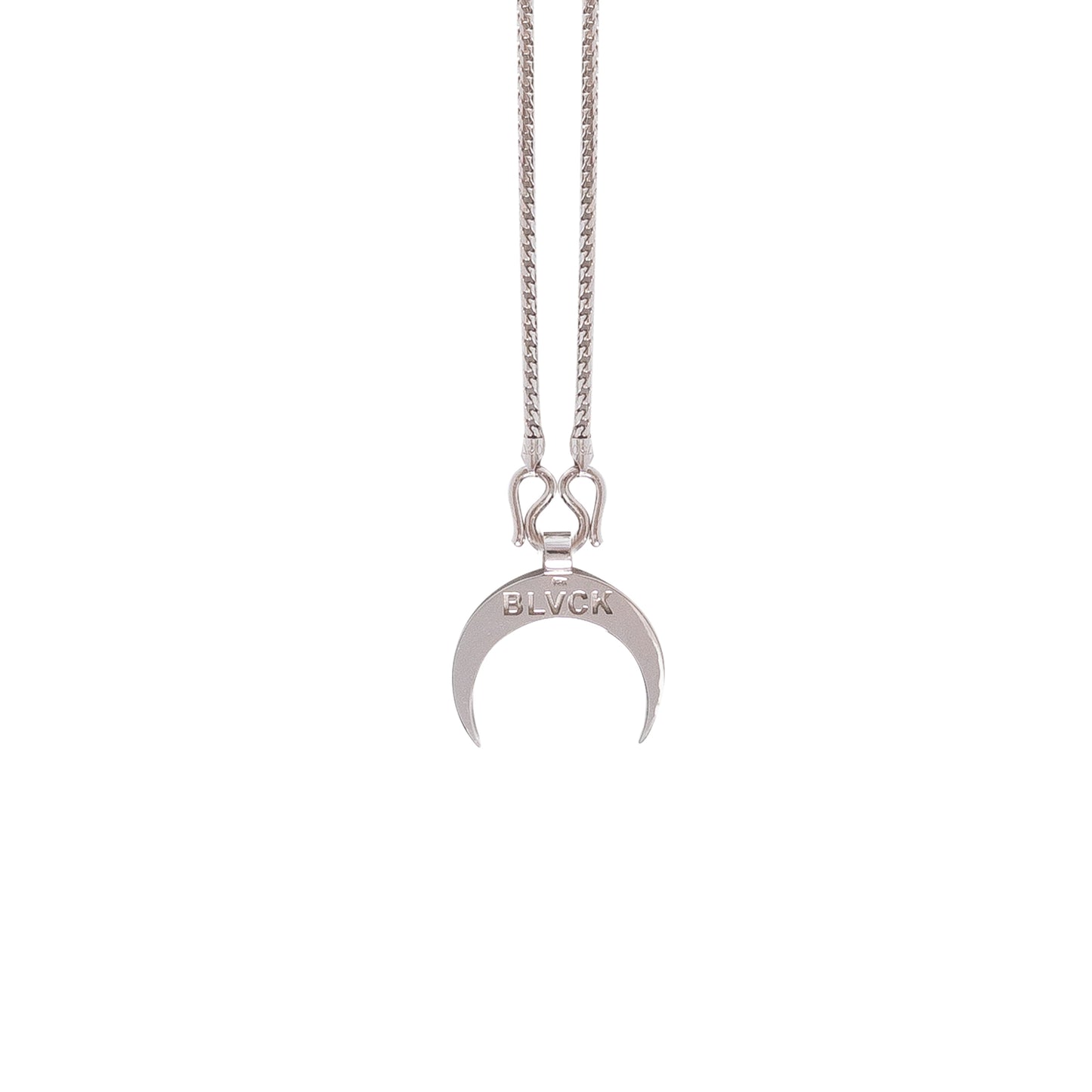 CRESCENT MOON NECKLACE 18K WHITE GOLD