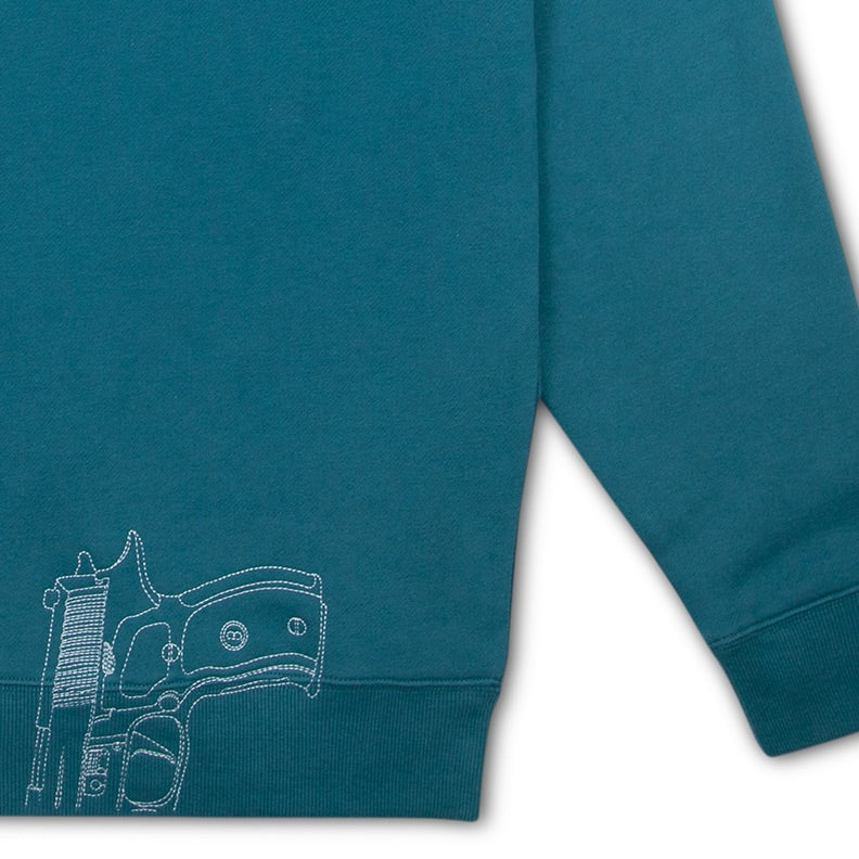 SVUER CREWNECK SWEATER BLUE SAGE