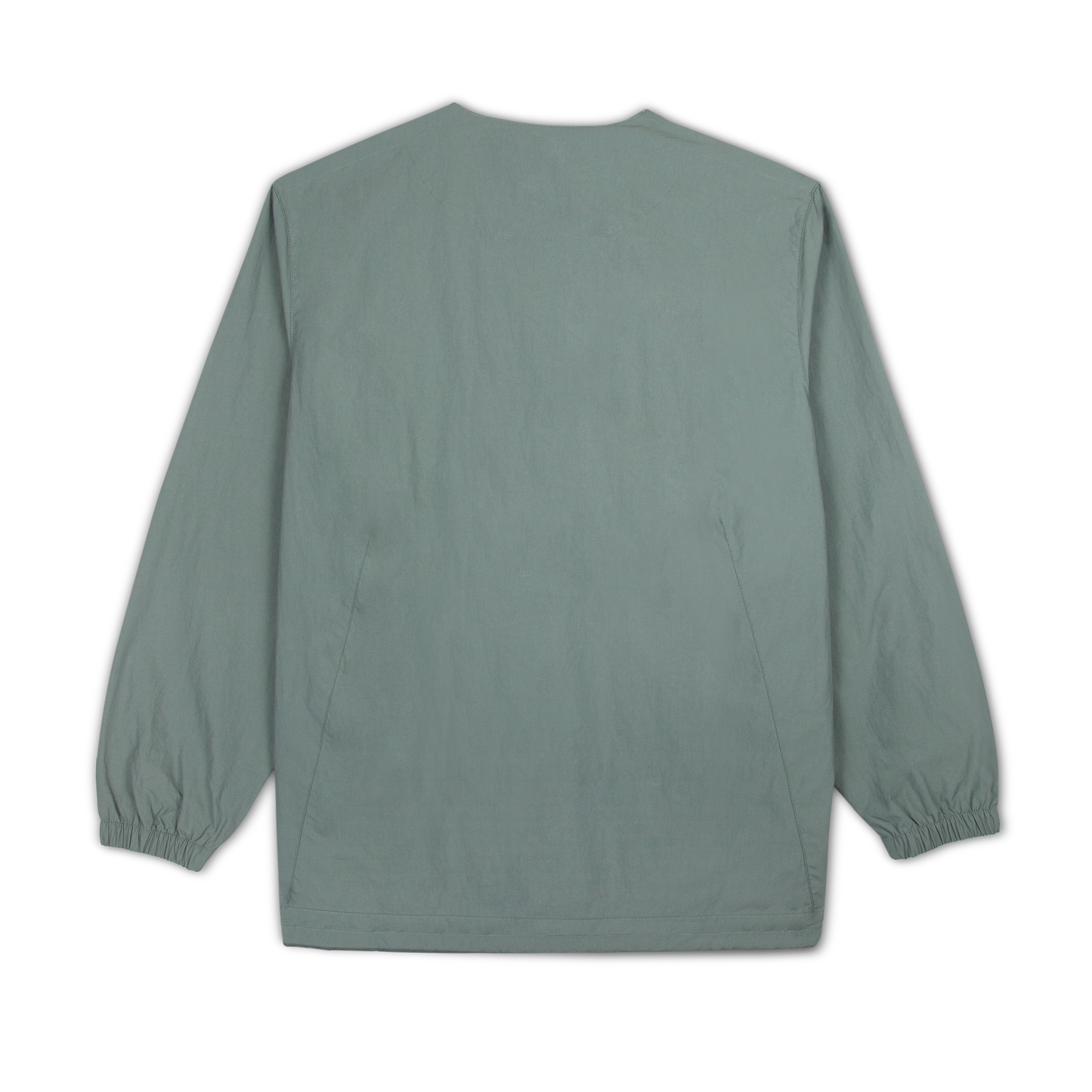 NYLON PULLOVER CREWNECK OLIVE SAGE