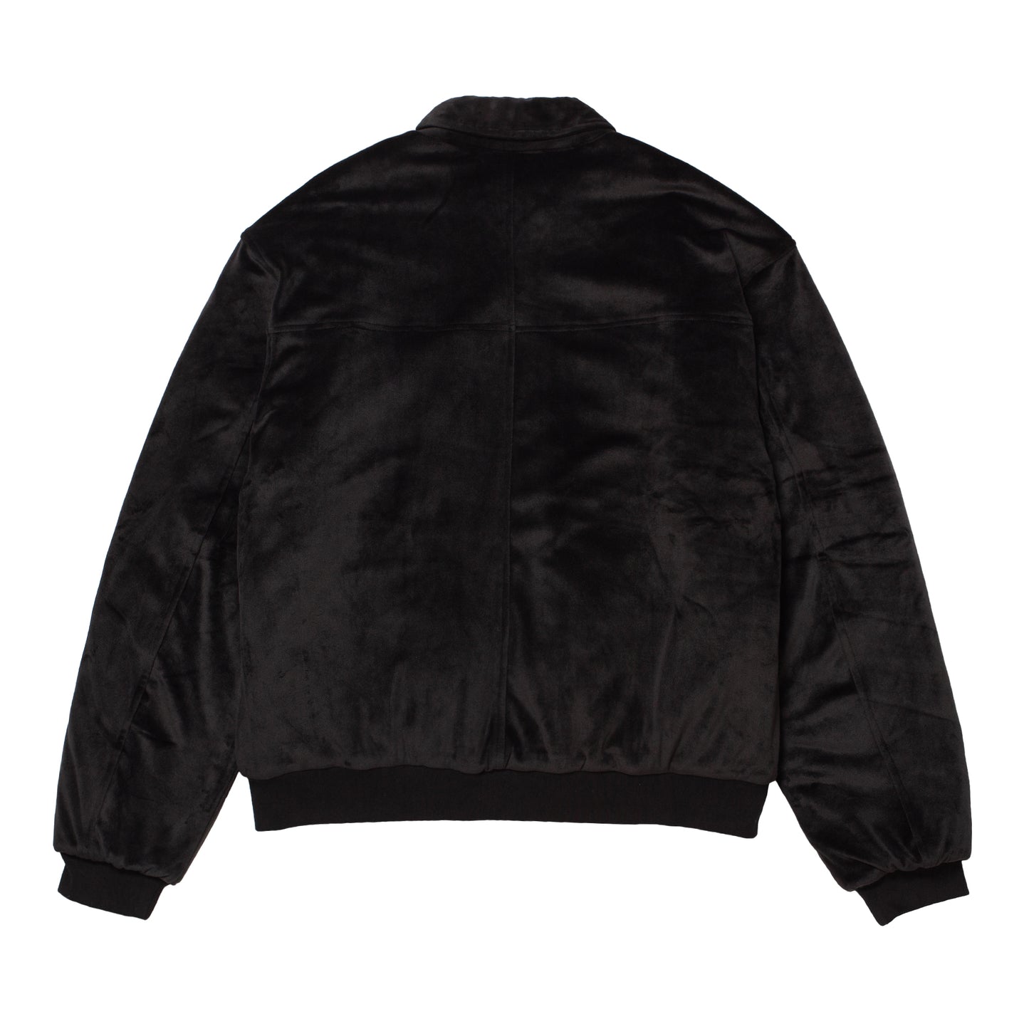 VELVET BOMBER JACKET BLACK