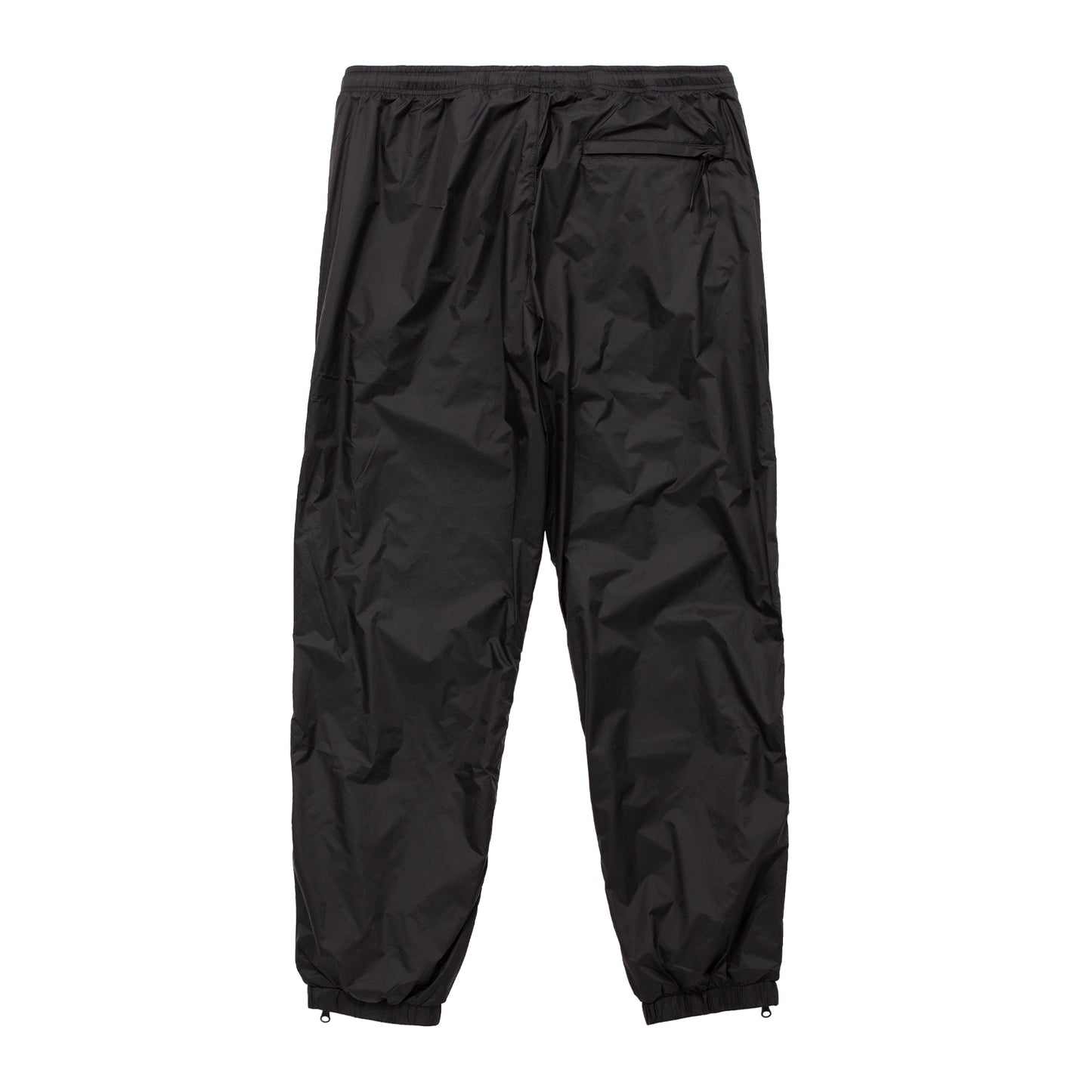 WET NYLON TRACK PANT BLACK