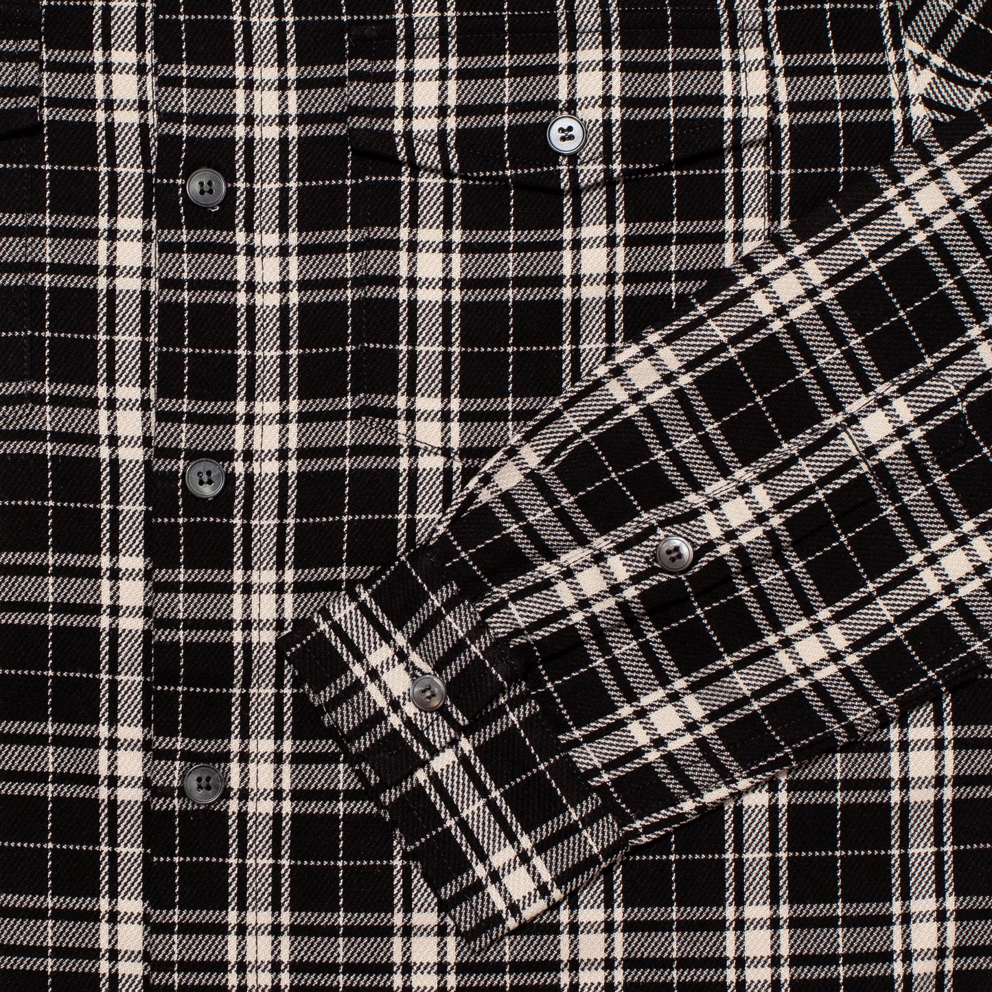 RAVEN L/S FLANNEL SHIRT BLACK