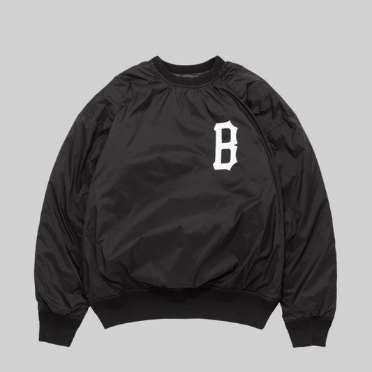 B LOGO REVERSIBLE CREWNECK BLACK