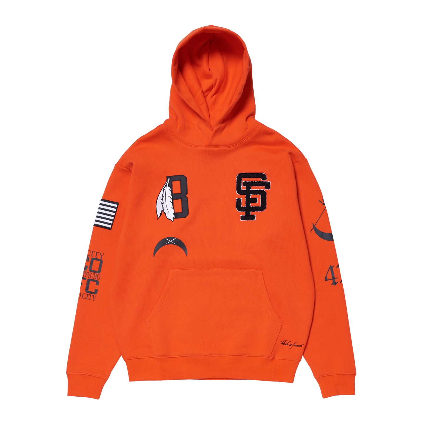 SUCKA FREE HOODED SWEATSHIRT ORANGE