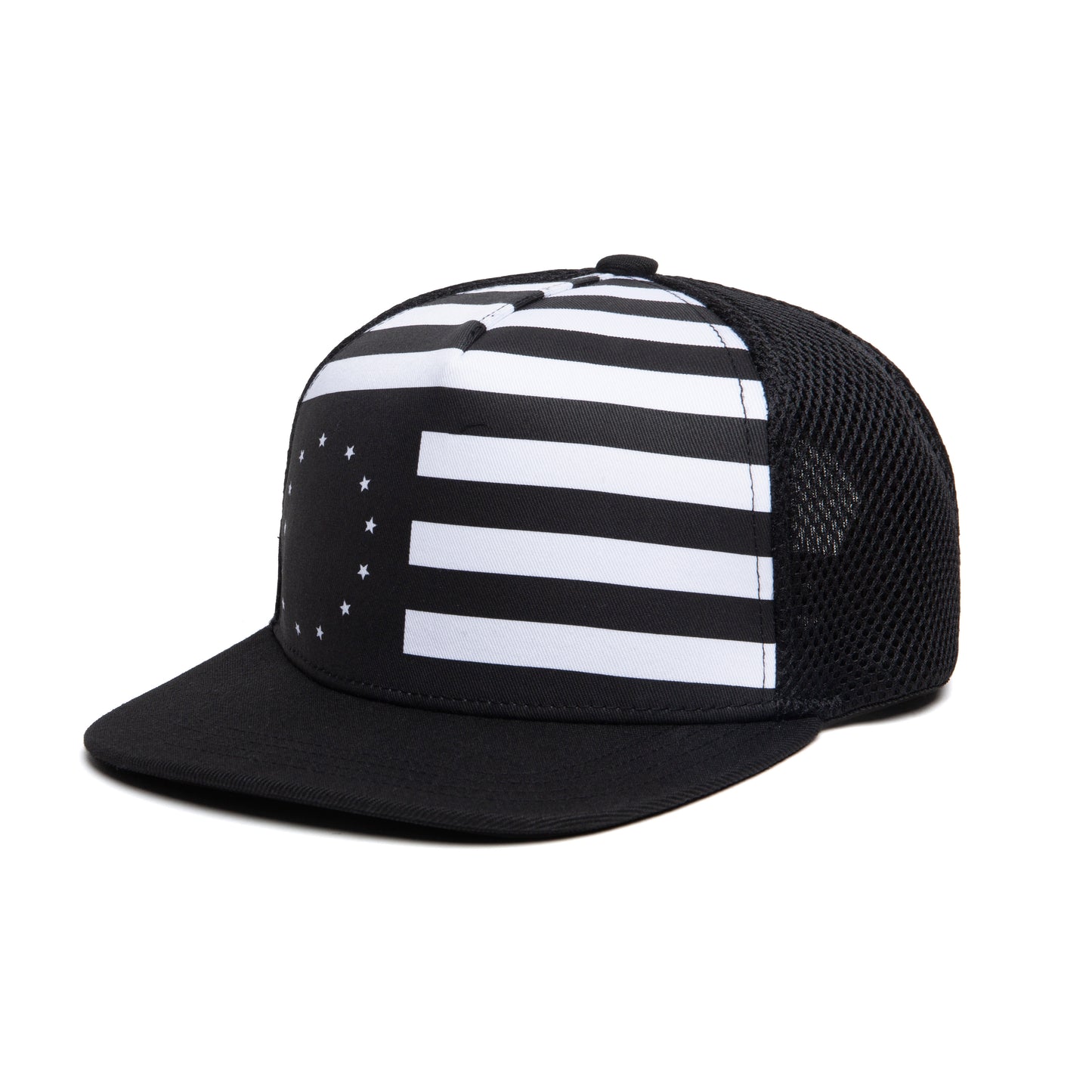 REBEL FLAG TRUCKER CAP BLACK