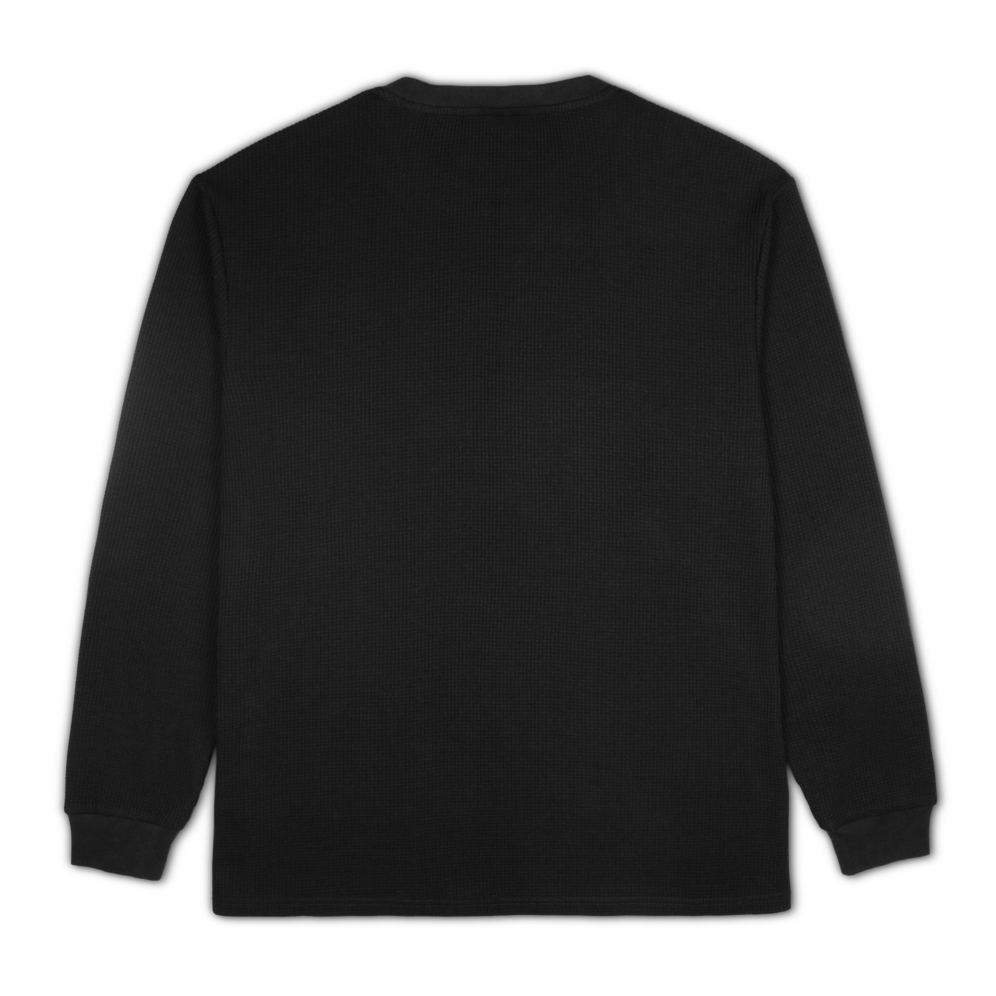 WAFFLE KNIT L/S THERMAL BLACK