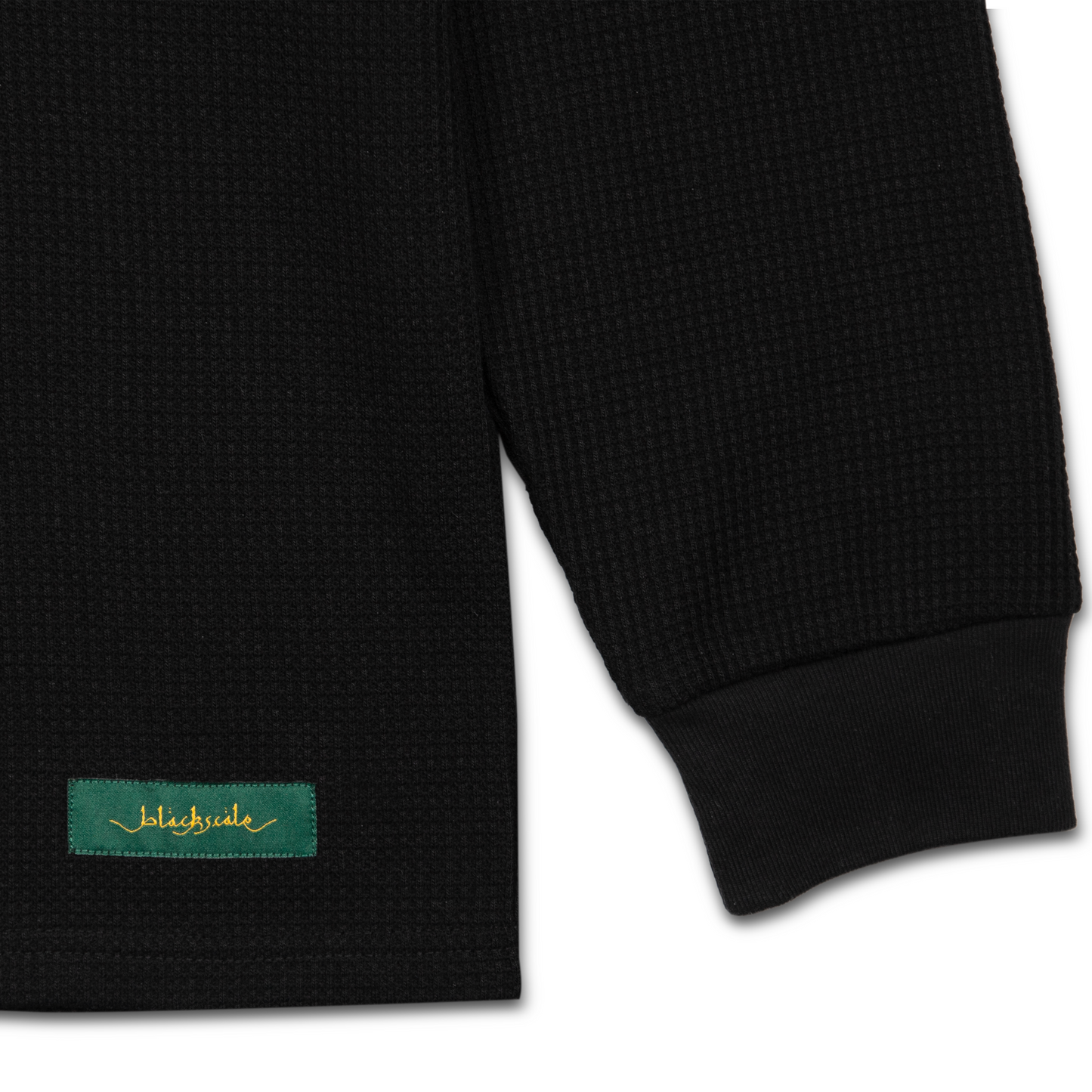 WAFFLE KNIT L/S THERMAL BLACK