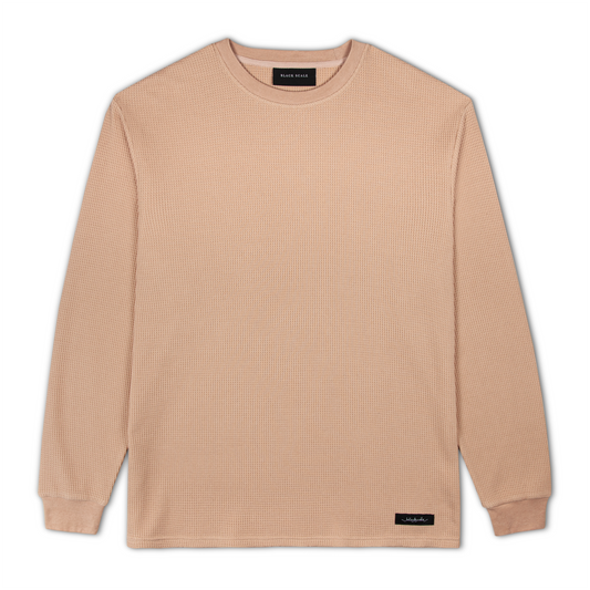 WAFFLE KNIT L/S THERMAL CLAY